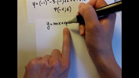 Parabola: tangente alla parabola in un punto - YouTube