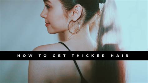 The longer hair is the thinner it generally appears, so keep styles shoulder length and above for a sense of thickness. How to get thicker hair Natural Remedies - YouTube