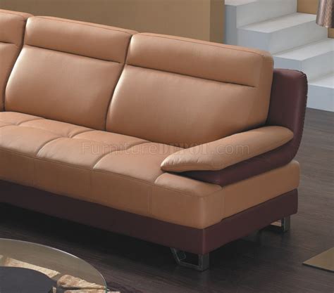 Contain special features such as buckles and straps, cushioned back support, and attachable trays to make them the perfect option for parents to. Camel & Brown Bonded Leather 8045 Modern Sectional Sofa
