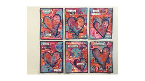 {click on image to download/save} sometimes, they are referred to as an atc for short. Artist Trading Cards ATC's (Beginner Mixed Media Ideas) - Heart Embellishments - YouTube