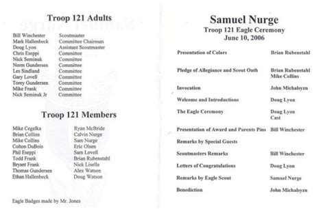 Fill out blank fields, edit and save your document. Troop 121 Eagle Scout Ceremony (With images) | Eagle scout ...