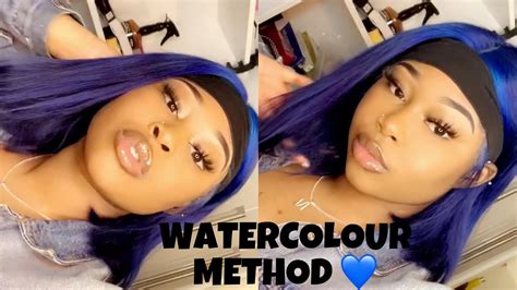 To cover gray or white hair. HOW TO: DYE HAIR BLUE WITH BIRTHMARK USING WATERCOLOUR ...