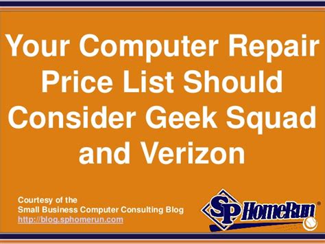 Waived if repair completed & charged for. Your Computer Repair Price List Should Consider Geek Squad ...