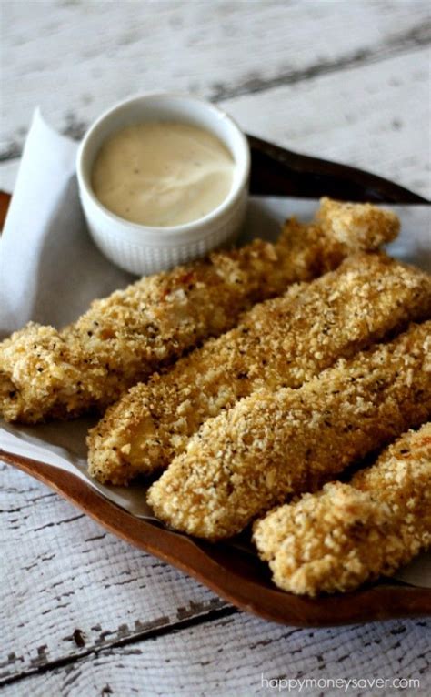 Place chicken strips on a greased or parchment covered baking sheet. These Oven Baked Chicken Strips are the perfect freezer ...