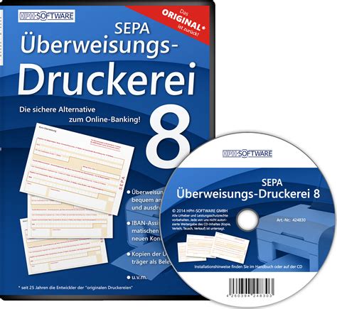 Innerhalb dieses zahlungsraums bestehen keine unterschiede mehr zwischen nationalen und grenzüberschreitenden zahlungen.ziel von sepa ist, europaweit standardisierte überweisungen, lastschriften und kartenzahlungen bereitzustellen, so dass verbraucher und unternehmen bargeldlos auch. SEPA Überweisungs-Druckerei 8 | Überweisung selbst drucken