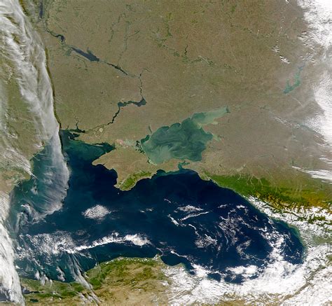 It was fourteen below and the wind start to blow. NASA Visible Earth: Sea of Azov