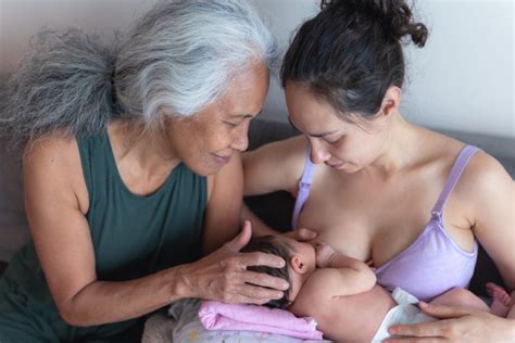 Are 60 years or older in this calendar year (born in or before 1961). A new young mother gets encouragement from her mom while ...