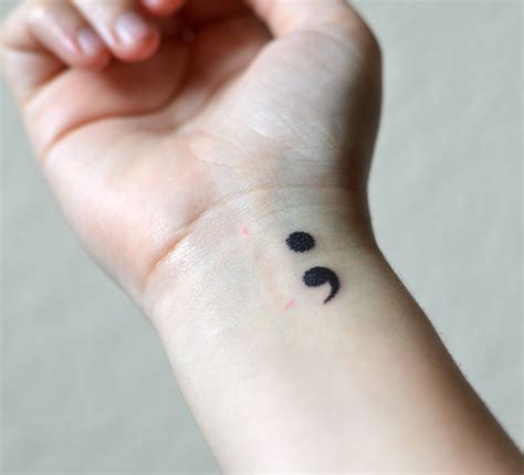 Semicolon tattoos may look extremely simple with its dot and comma at the bottom, but it means 4.2 how much will my semicolon tattoo cost me? semicolon tattoo ideas right wrist - Google Search ...