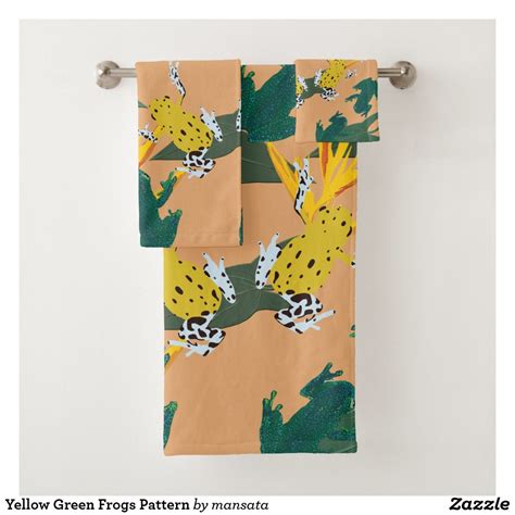 Hearth & hand with magnolia only at. Yellow Green Frogs Pattern Bath Towel Set | Zazzle.co.uk ...