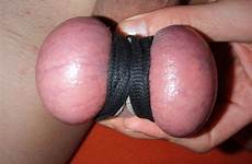 tied balls cock hard shaved ass
