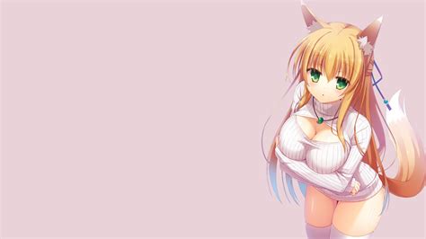 Find anime ecchi wallpapers hd for desktop computer. anime, Tail, Blonde, Original characters, Animal ears ...