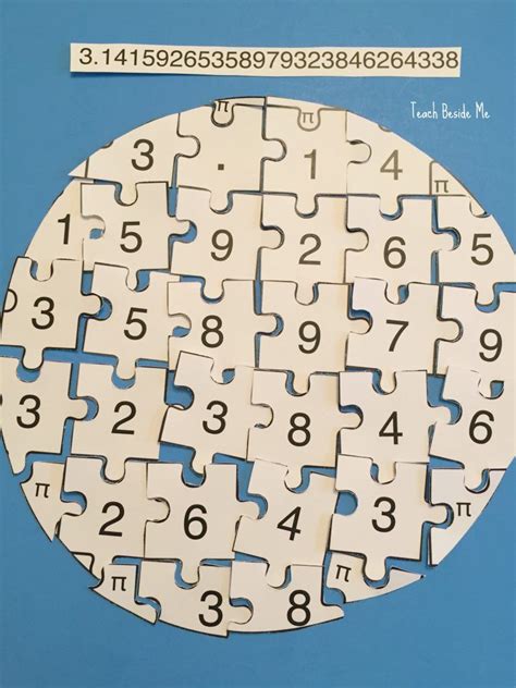 Pi card games and puzzles. Printable Pi Puzzle for Pi Day | Pi day, Math projects, Teachers toolbox