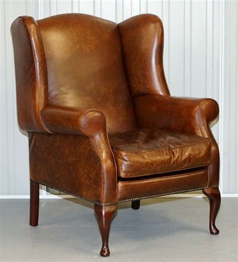Find many great new & used options and get the best deals for laura ashley wessex armchair in antique leather at the best online prices at ebay! Vintage Laura Ashley Brown Leather Southwold Wingback ...