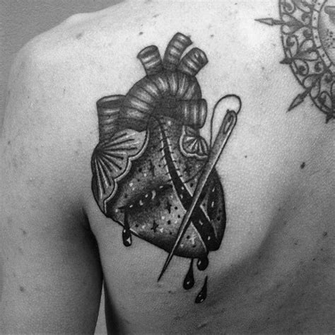 This ripped skin tattoo art is for guys who like colorful designs, and who actually love to paint and color! Top 41 Broken Heart Tattoo Designs For Men - Split Ink ...