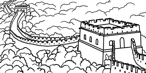 Coloring page of the great wall of china. Great Wall Of China Coloring Page - Coloring Home