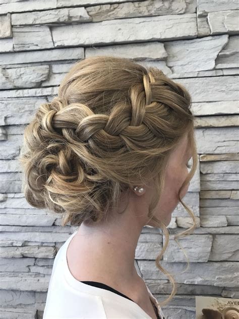 This elegant updo is so easy to dress up and down, which in my opinion makes the best updo (you i also discovered a fun variation of this updo at a bridal shower a few days later—my cousin was. Braided Prom Updo by Emilyfranksbeauty.com (With images ...