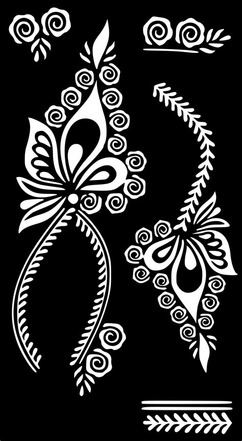 Temporary tattoos may put you at risk. Henna Temporary Tattoo Body Art Sticker Stencil | Henna ...