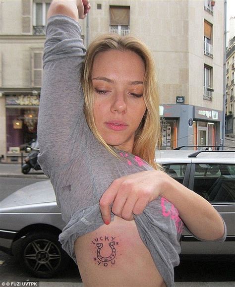 Age of ultron, marks scarlett johannsson's first since giving birth to daughter rose in september of last year. Scarlett Johansson Tattoo Designs on Back, Rib and Hand ...