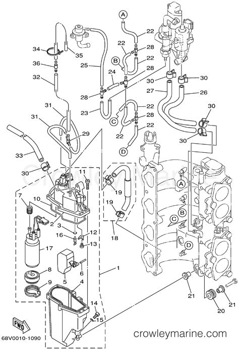 Fuel injectors are similar to solenoids. FUEL INJECTION PUMP - 2001 Yamaha Outboard 115hp F115TLRZ ...