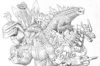 King kong vs godzilla coloring page. Coloring Pages Godzilla - Morning Kids