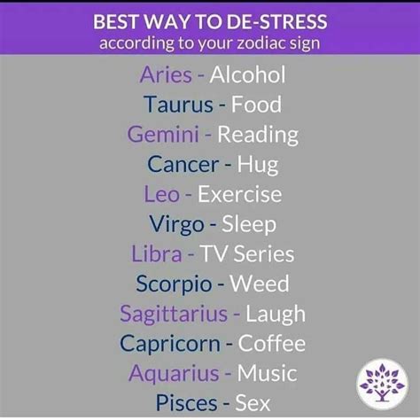 This is mentioned as a compliment. Best ways to de-stress according to your zodiac signs ...