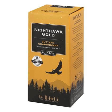 Somewhere along the way, we've all accepted the idea that bottled wine is better than boxed wine. Bota Box Nighthawk Gold Buttery Chardonnay | Hy-Vee Aisles Online Grocery Shopping