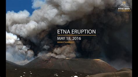Mount etna is a complex stratovolcano which towers 3340m over the city of catania on the mediterranean island of sicily. Etna Eruption - May 18, 2016 - YouTube