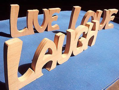 Decorative letters are prefect for your dorm, apartment, bedroom or living room decor or anywhere you want. Wooden Words/Letters Free standing "LIVE LOVE LAUGH" Decorative Shelf Words | Wooden words ...