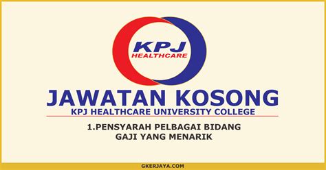 › lecturer job in malaysia. Jawatan kosong lecturer di KPJ Healthcare University ...