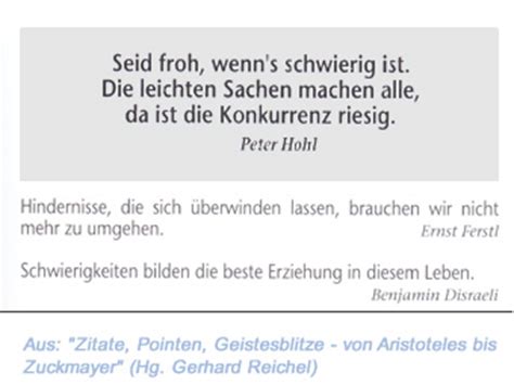 Auf der suche nach dem richtigen spruch. Feedback zu dem Buch Seid froh, wenn's schwierig ist...