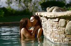 lesbo pool party chicks passionate brunette lovely sex