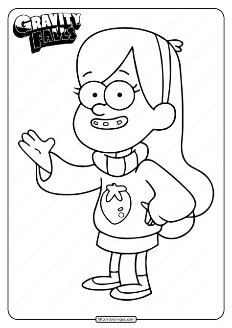 Gravity falls mabel coloring pages. Free Printable Gravity Falls Mabel Coloring Page