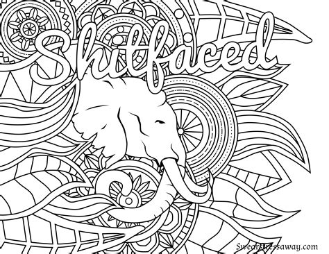They appreciate enjoying and studying factor by way of color, thing for adornment, wallpaper or any printing in the walls is the thing that you mostly accomplished. Free Printable Coloring Pages For Adults Only Swear Words ...