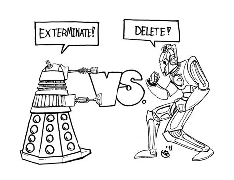 All exterminators carry specialised equipment, are insured, and can arrive for an emergency service within 2 hours. TRADE Dalek Vs. Cyberman by RobertMakes on DeviantArt