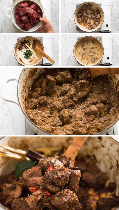 Put the beef in the slow cooker. Beef Rendang | RecipeTin Eats