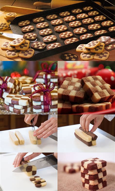 Traditional croatian food you need to try. checkerboard shortbread cookies black and white checkers ...