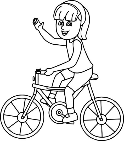 Make a coloring book with spiderman bike color for one click. Bike And A Girl Coloring Page