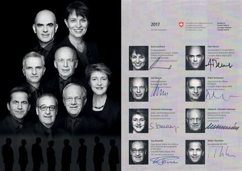 Das ist das neue bundesratsfoto 2017. Autographen der Schweiz: Autogramme