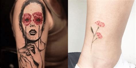 C'est un beau coquelicot rouge tatoué sur l'intérieur. Tatouage coquelicot : le pavot sauvage - TattooMe - Le ...