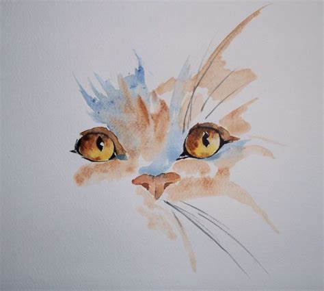 Simple chat program in c. Aquarelle - simple cat … | Peinture chat, Aquarelle chat ...