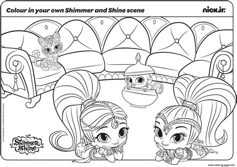 All the coloring pages on coloringall.com are scalable vector graphics, so you can print them on big enough papers and they will keep clear and sharp. New Shimmer And Shine Coloring Pages Printable