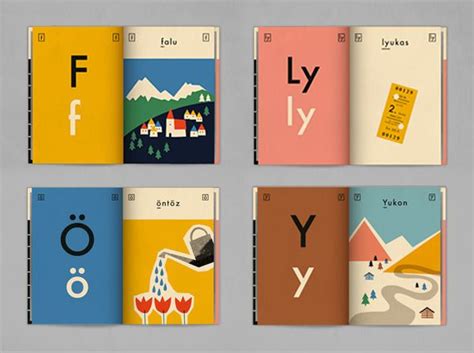 Best practices for graphic designers, grids and page layouts: Ábécés könyv by Cyprus-based graphic designer Anna ...