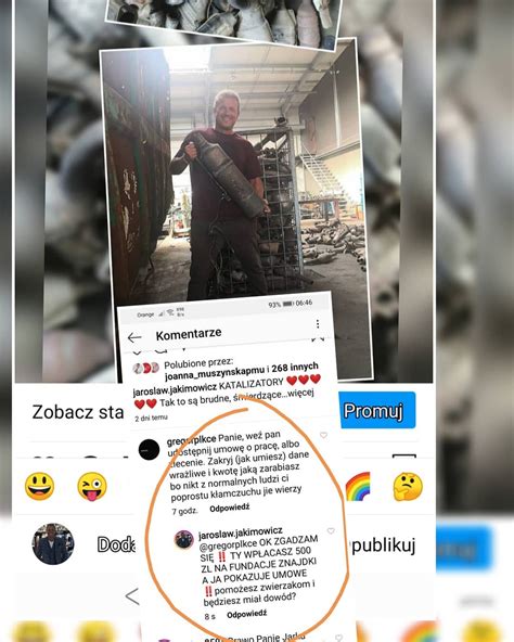 Na instagramie opublikował zdjęcie, na którym dźwiga katalizator. Internauta zarzucił Jarkowi Jakimowiczowi kłamstwo ...