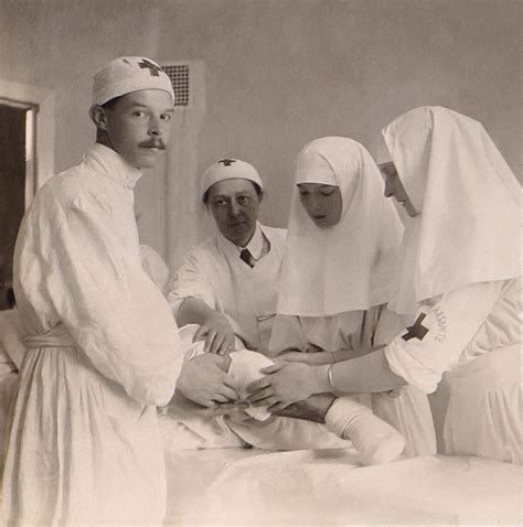 Gedroits volunteered as a surgeon on a red cross. Sister of Mercy Empress Alexandra Feodorovna and surgeon ...