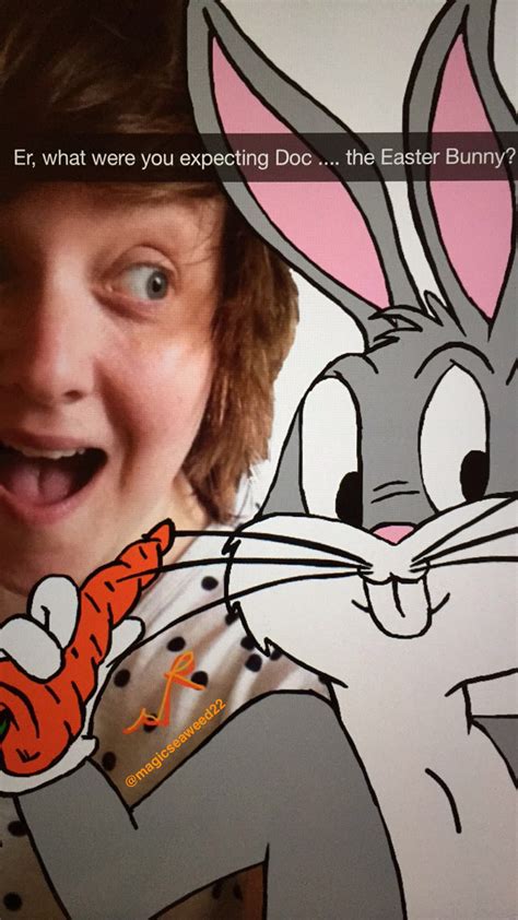 Express yourself with filters, lenses. #BugsBunny #Easter #EasterBunny #Snapchat #Magicseaweed22 ...