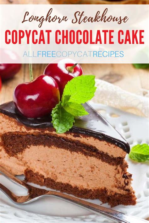 And changes in recipes, ingredients and kitchen procedures, variations between the nutrition reported here and what is actually served may occur. Copycat Longhorn Steakhouse Chocolate Mousse Cake in 2021 ...