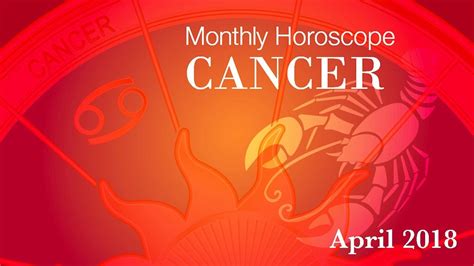 Wait to see what plays out with a partnership, either business or personal, that may reach a turning point at the june 24 full moon. Cancer Horoscope | April Monthly Horoscopes 2018 - YouTube