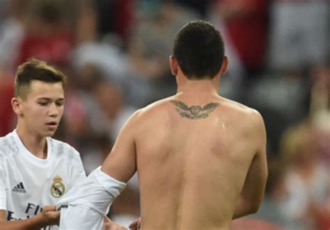 This tattoo symbolises love, affection, strength and perseverance. James Rodriguez — A list of James' tattoos