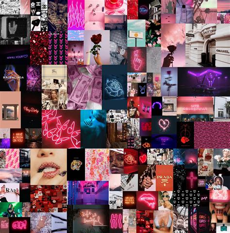 In a room full of art, i'd still stare at you. Baddie aesthetic Wall Collage kit Digital Download 125pcs ...