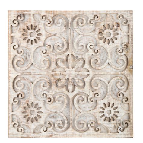See actions taken by the people who manage and post content. Get Whitewash Carved Floral Wood Wall Decor online or find ...